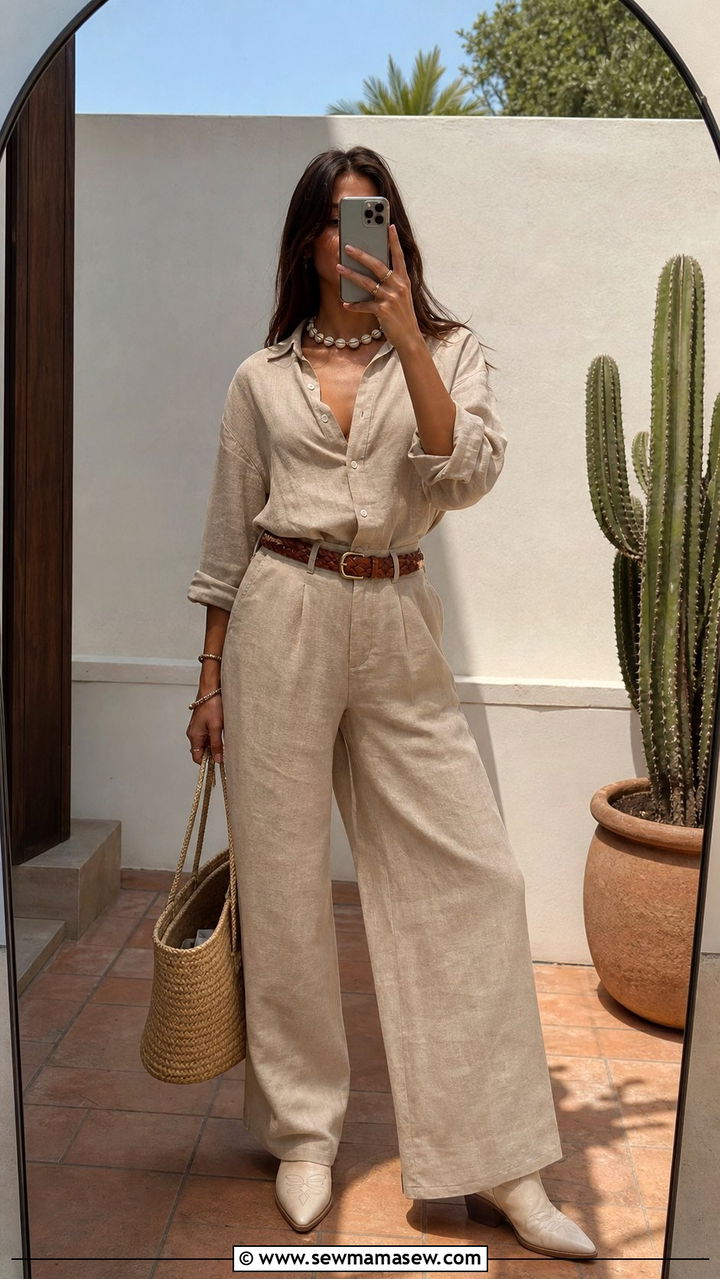 Breezy Linen TwoPiece Set - 25 summer coastal cowgirl outfits