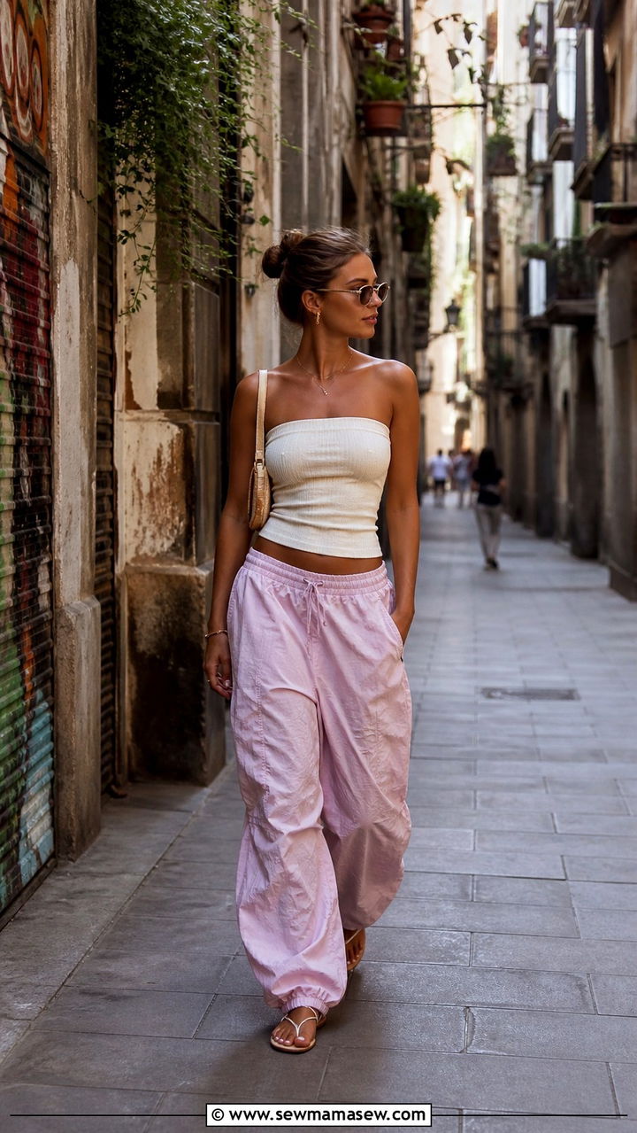 Breezy Midi Dress With White Sneakers - 40 What to wear in Barcelona