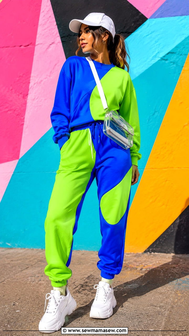 Bright color block matching set for statement style - 30 how to style matching set outfits