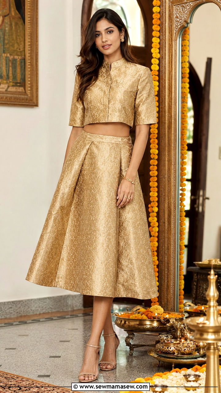 Brocade Two Piece Co Ord Set - 30 Lunar new year outfit ideas