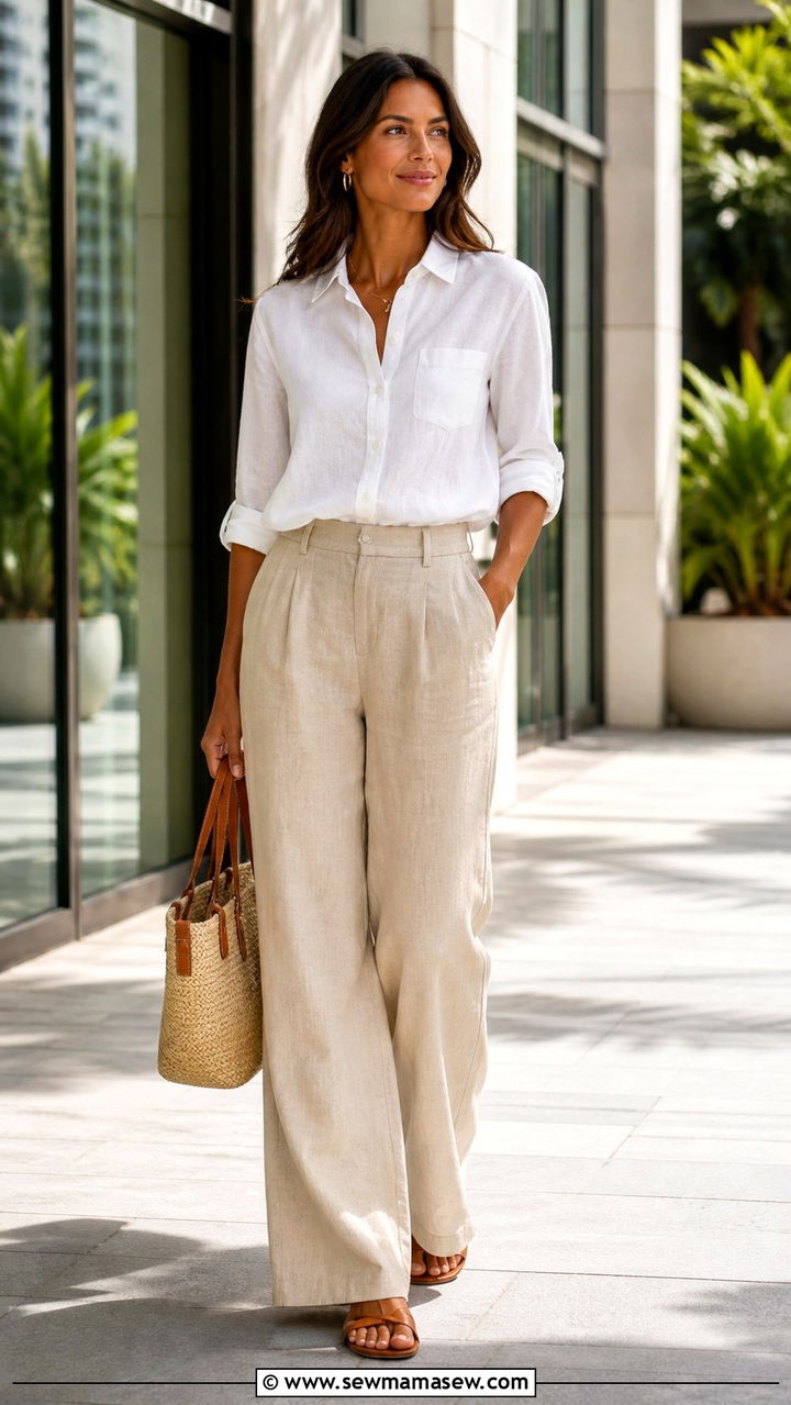 Brown Leather Blazer With Cream Sweater and Dark Jeans - 40 business casual outfits