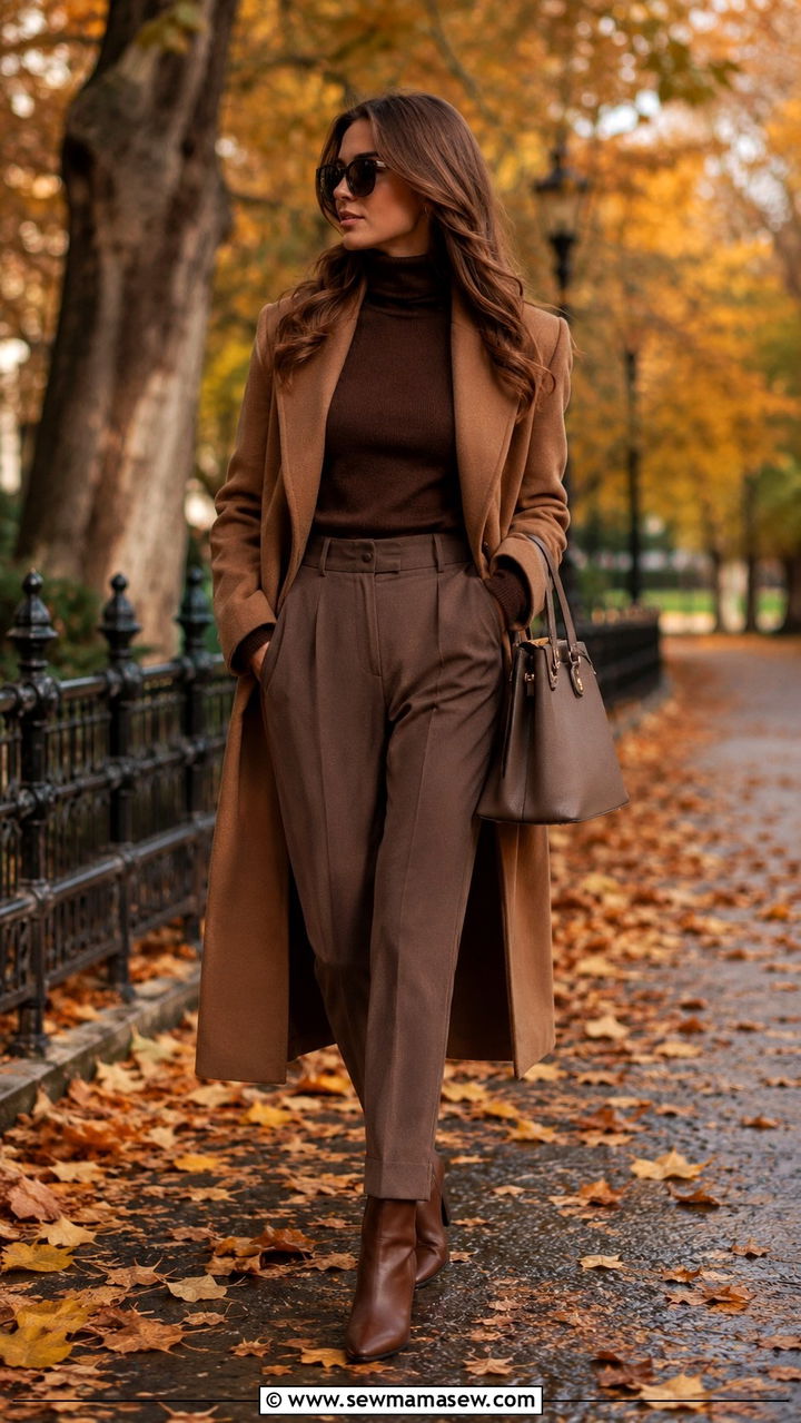 Brown Monochrome Outfit - 30 monochrome outfit ideas for women