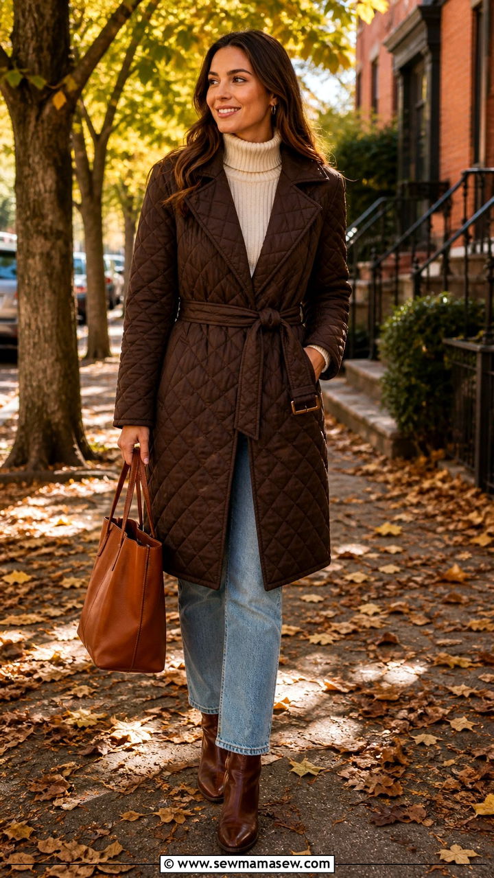Brown Quilted Coat Outfit Casual - 40 Quilted coat outfit ideas