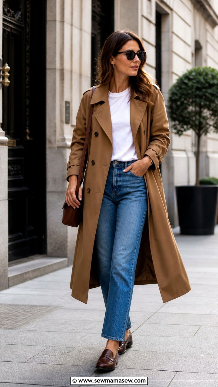 Brown Trench Coat Outfit - 40 Brown outfit ideas