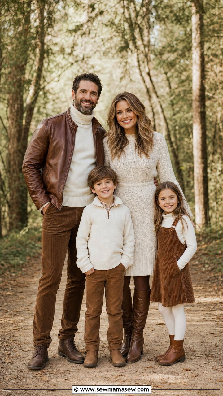 Brown and Cream Family Photo Outfits - 25 family photo outfits Pinterest