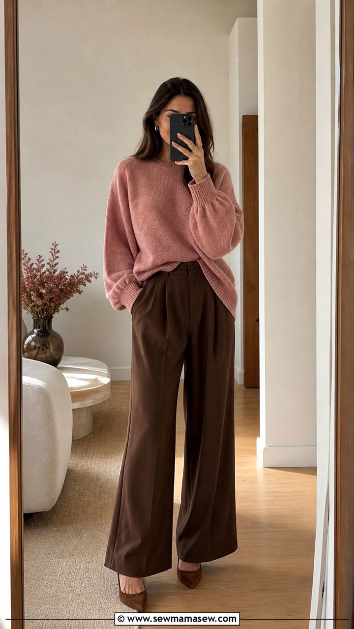 Brown and Pink Outfit - 40 Brown outfit ideas