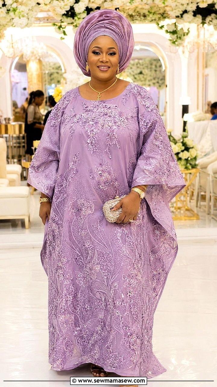 Bubu Gown With Embroidery And Beads - 25 Wedding guest outfit ideas Nigerian wedding