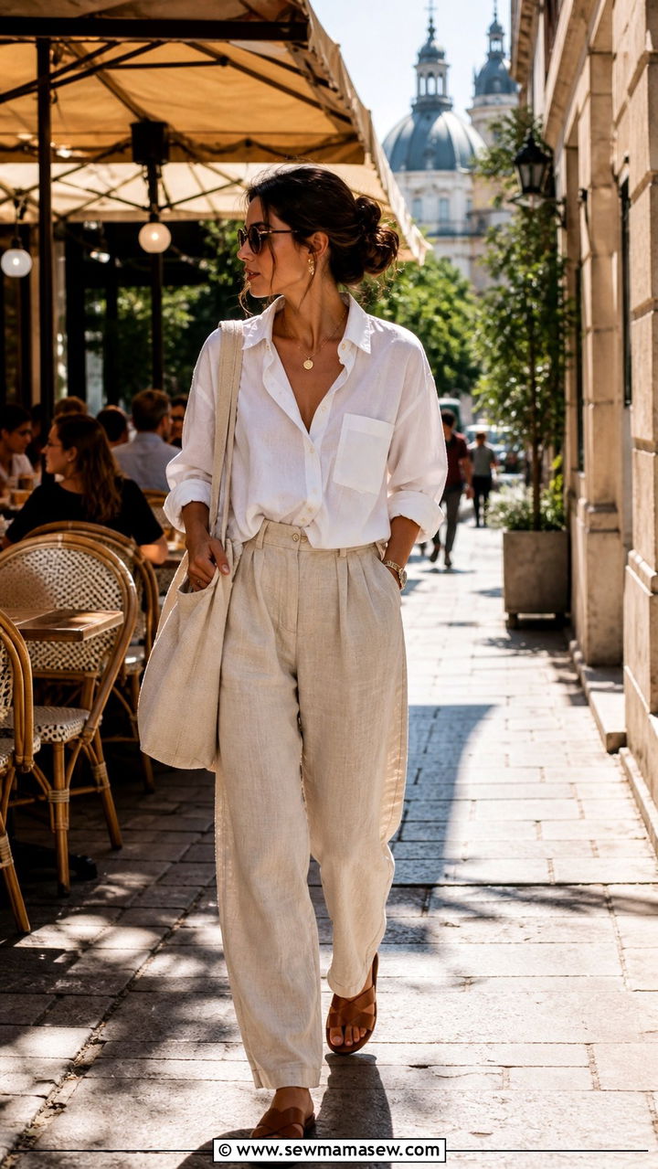 Budapest button down shirt and trousers outfit - 40 What to wear in Budapest