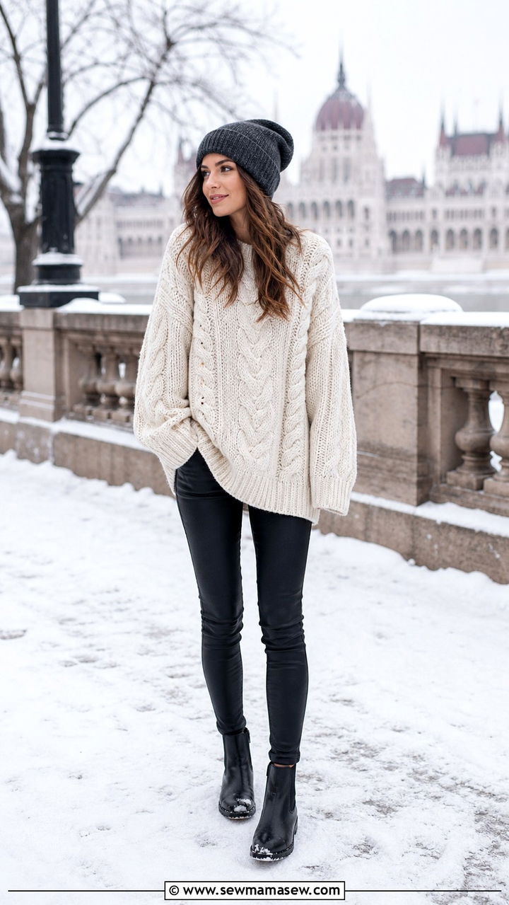Budapest oversized sweater winter outfit - 40 What to wear in Budapest
