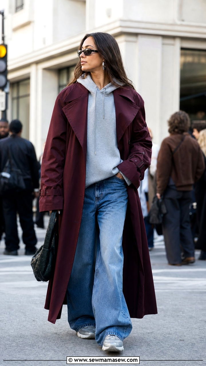 Burgundy Street Style Outfit - 35 Burgundy outfit ideas