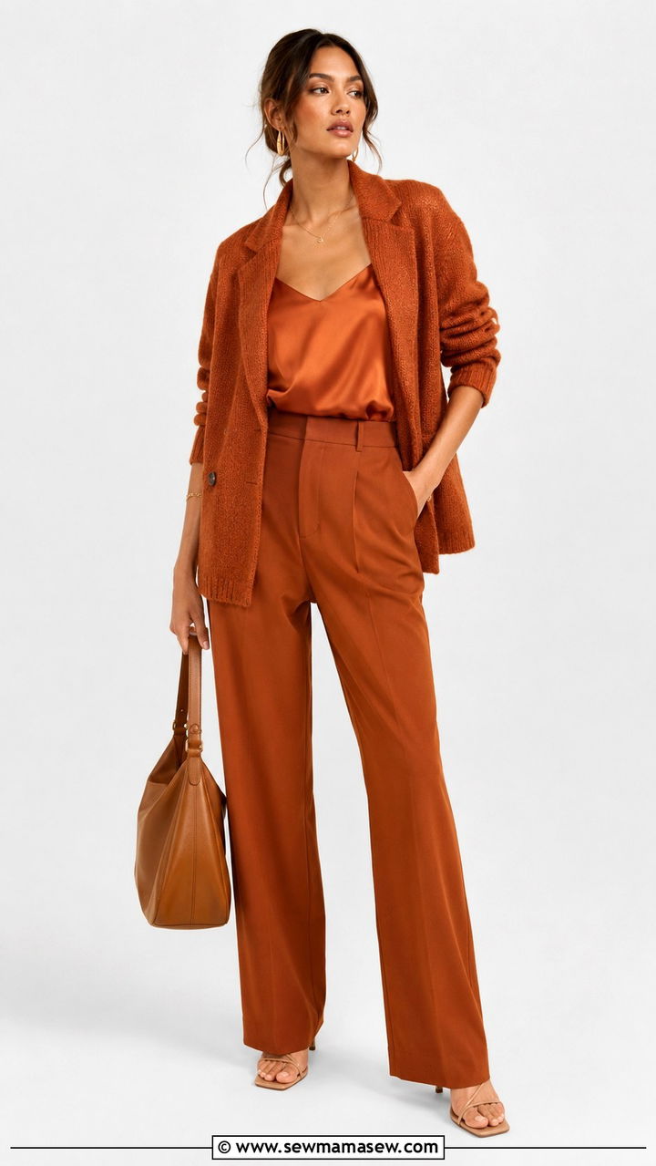 Burnt orange monochrome outfit - 30 Burnt orange outfit ideas