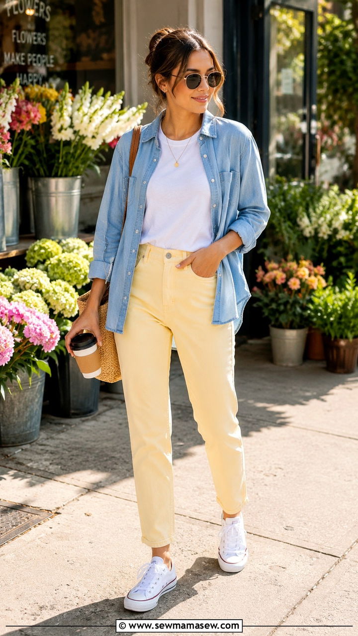 Butter Yellow Jeans Outfit - 25 2026 fashion trends women casual