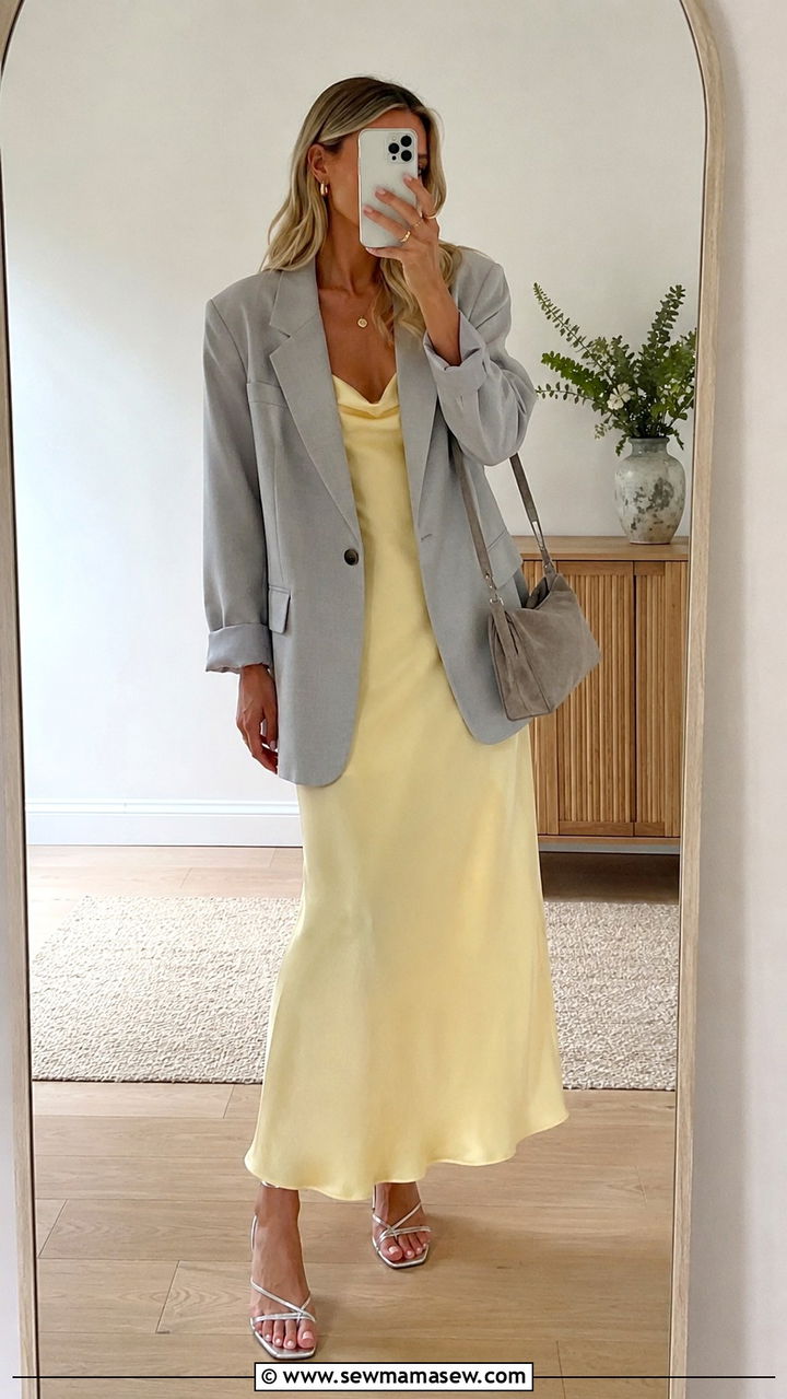 Butter Yellow and Grey Outfit - 20 spring unexpected color pairing outfit ideas