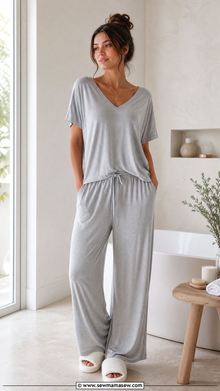 Buttery soft modal wide leg set - 30 Summer loungewear outfit ideas