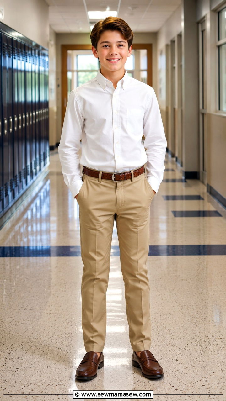 Button Down Shirt And Khakis Graduation - 30 Middle school graduation outfits