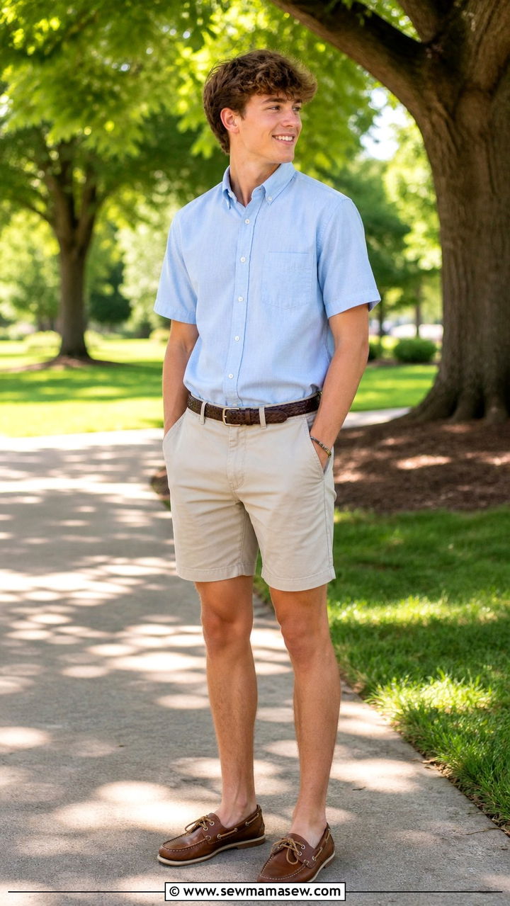 Button Down Shirt With Dress Shorts - 20 5th grade graduation outfit ideas