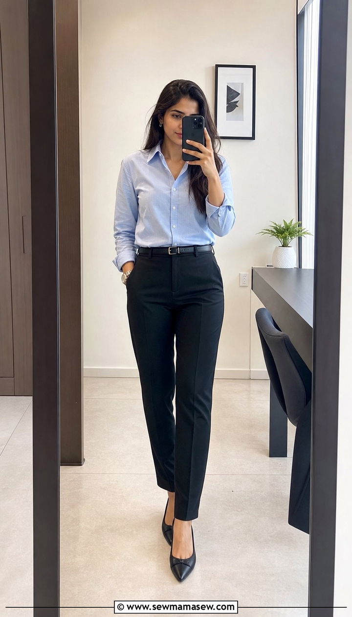 Button Down Shirt with Black Pants Outfit - 25 Engineer outfit ideas
