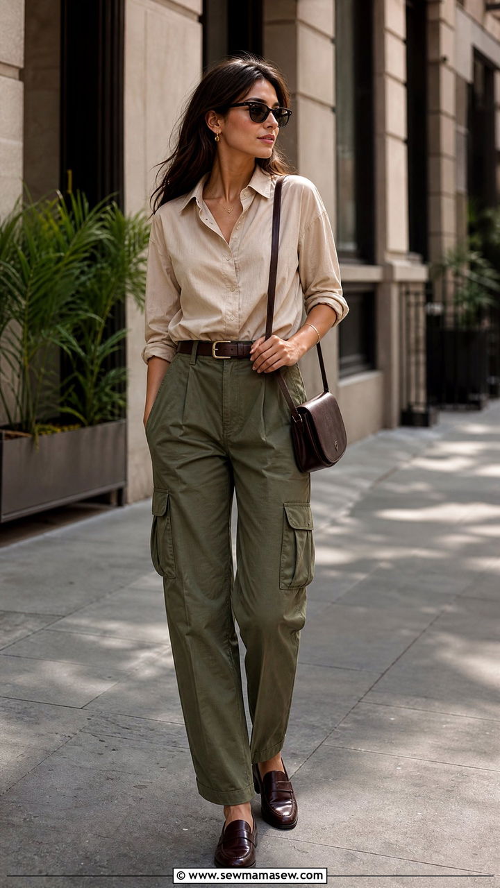 Button Down Shirt with Cargo Pants - 35 How to style a button down shirt