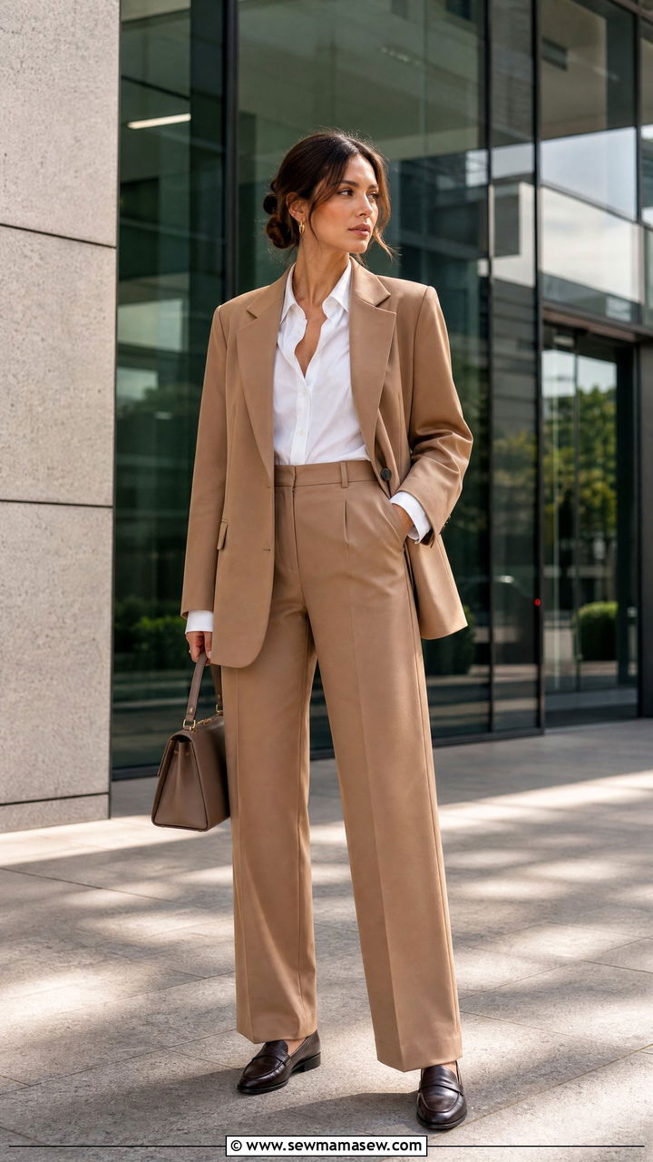 Button Down Shirt with a Blazer and Trousers - 35 How to style a button down shirt