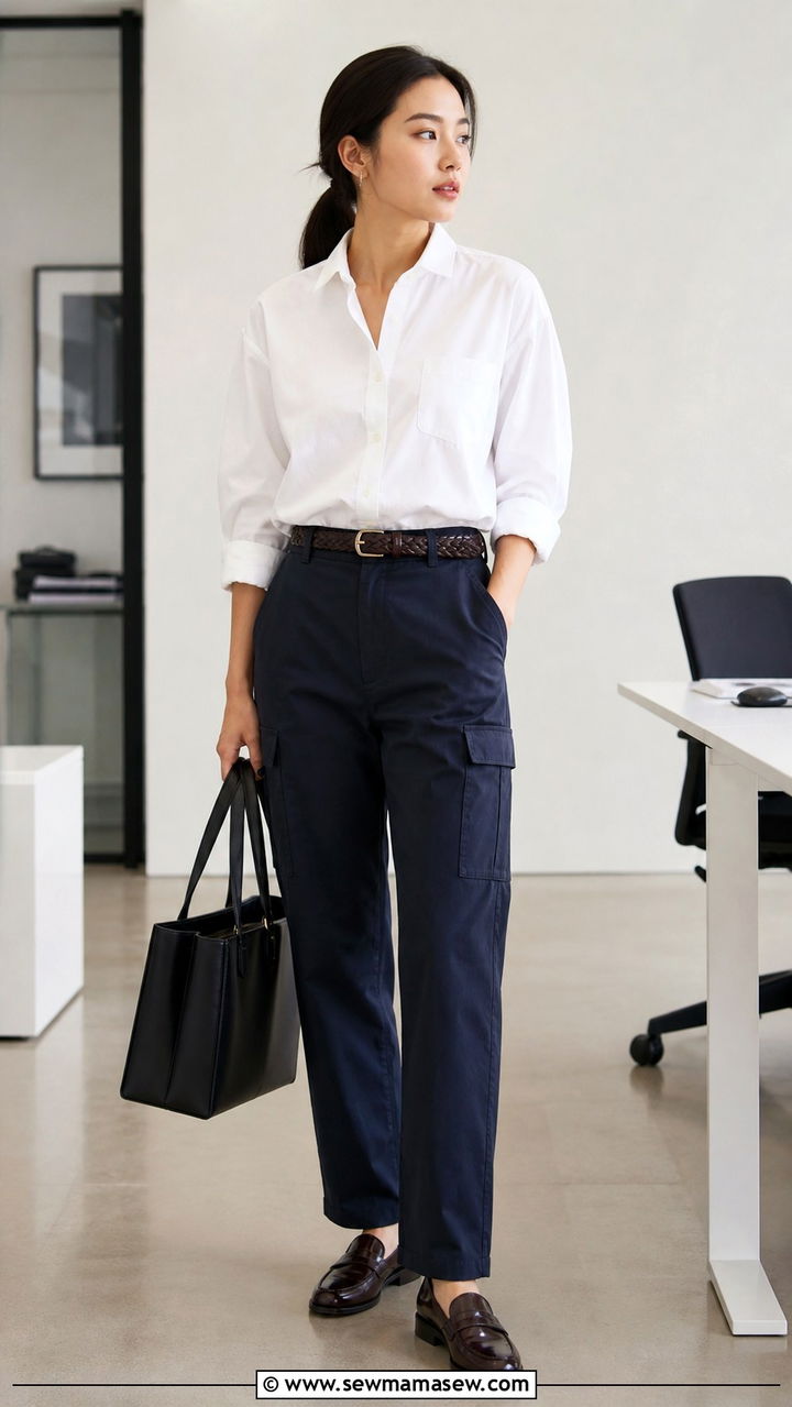 Button Up Shirt with Cargo Pants Outfit - 40 cargo pants outfits ideas