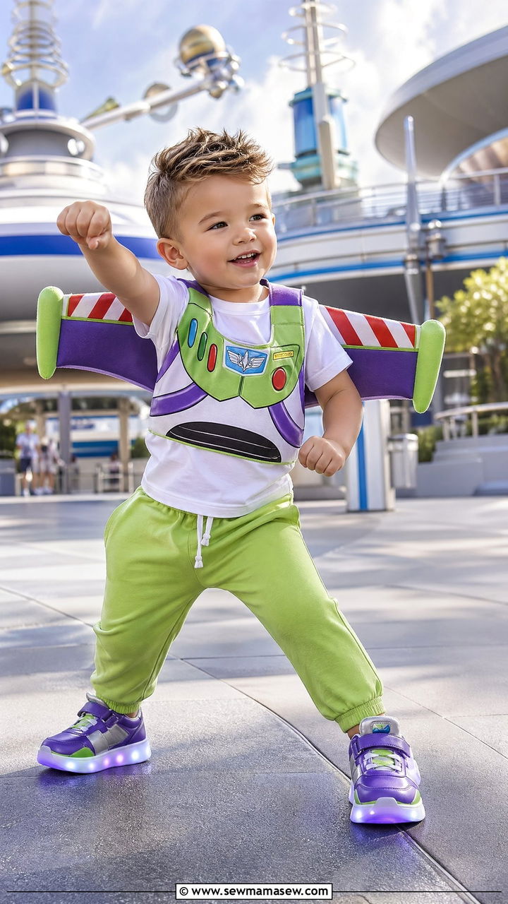 Buzz Lightyear Space Themed Outfit With Wings - 35 Disney outfit ideas for toddlers