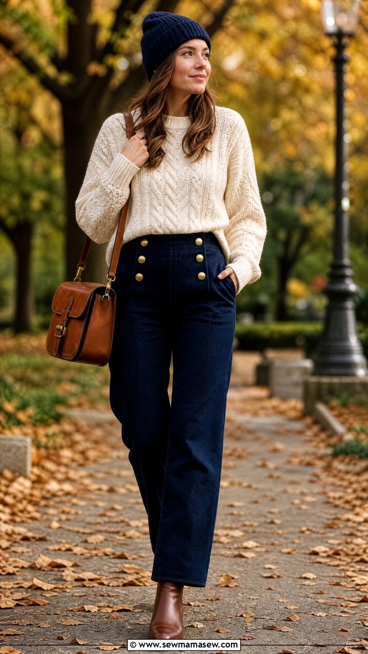 Cable Knit Sweater Nautical Outfit for Fall - 25 Sailor outfit ideas