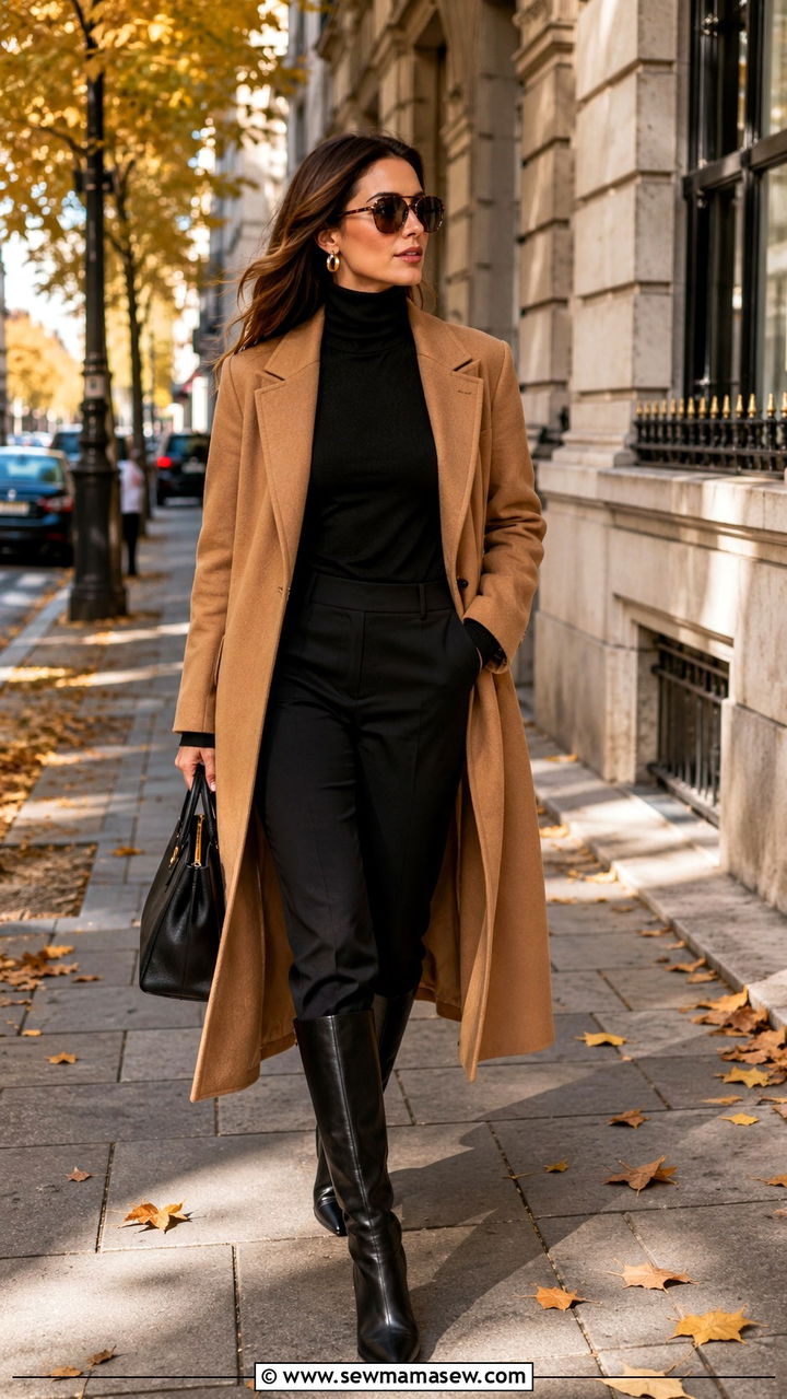 Cable Knit Sweater With Straight Leg Trousers And Tortoise Sunglasses - 25 Old money outfit ideas with tortoise sunglasses
