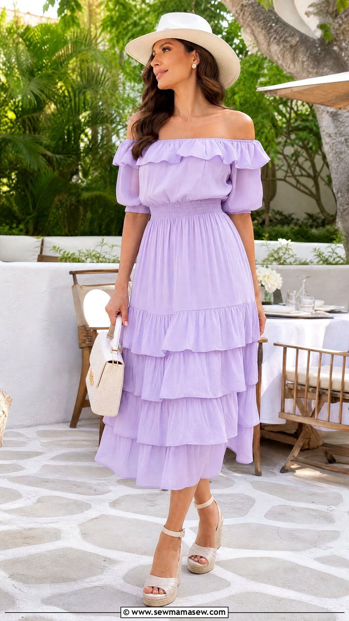 Cabo Off Shoulder Midi Dress - 25 Cabo vacation outfit ideas