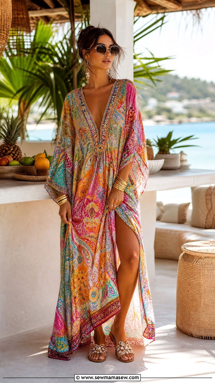 Caftan Dress Beach Bar Outfit - 25 Beach bar outfit ideas