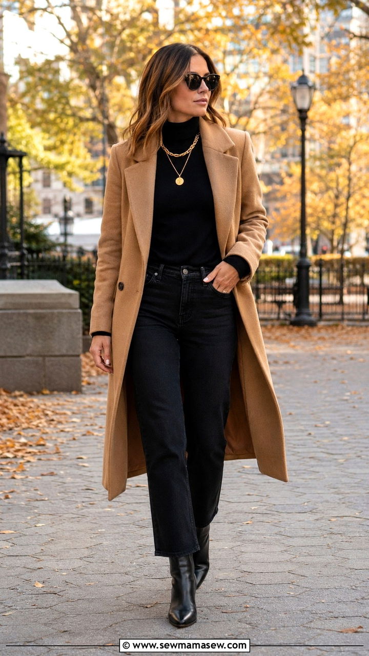 Camel Coat Outfit Gold Jewelry - 30 Gold jewelry outfit ideas