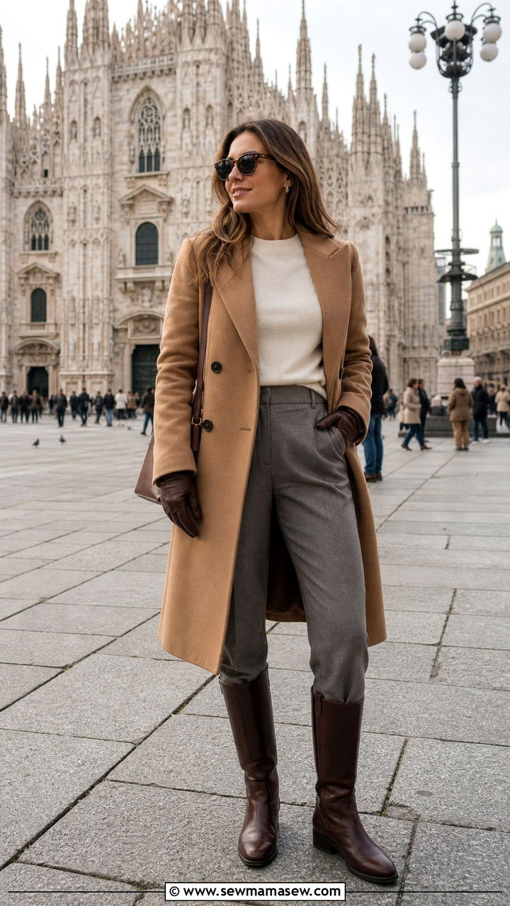 Camel Coat Outfit Milan Winter - 40 What to wear in Milan