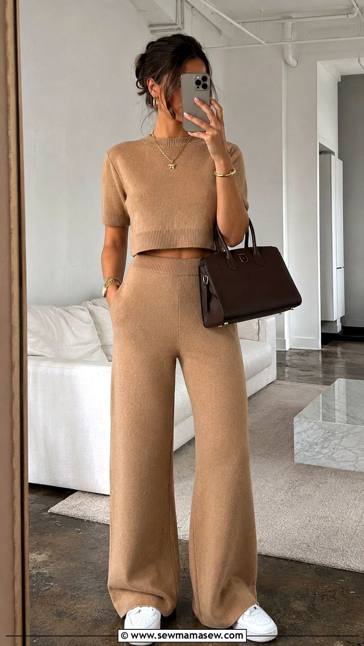 Camel Two Piece Set Spring Outfit - 30 spring camel outfit ideas