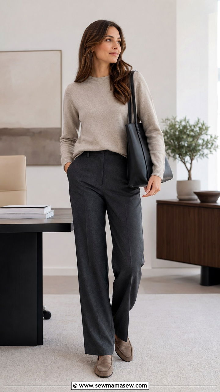 Camel blazer with white jeans outfit - 20 Quiet luxury outfit ideas Loro Piana style