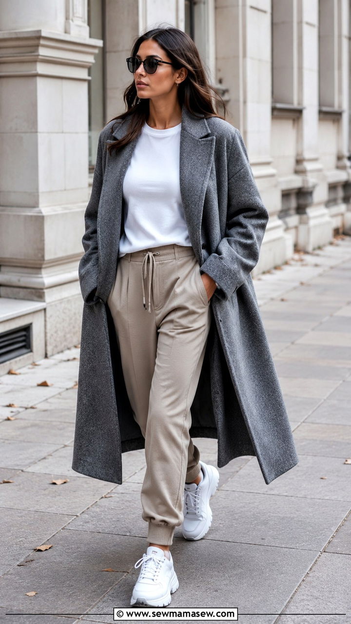 Camel wool coat with straight leg denim - 30 How to style a wool coat