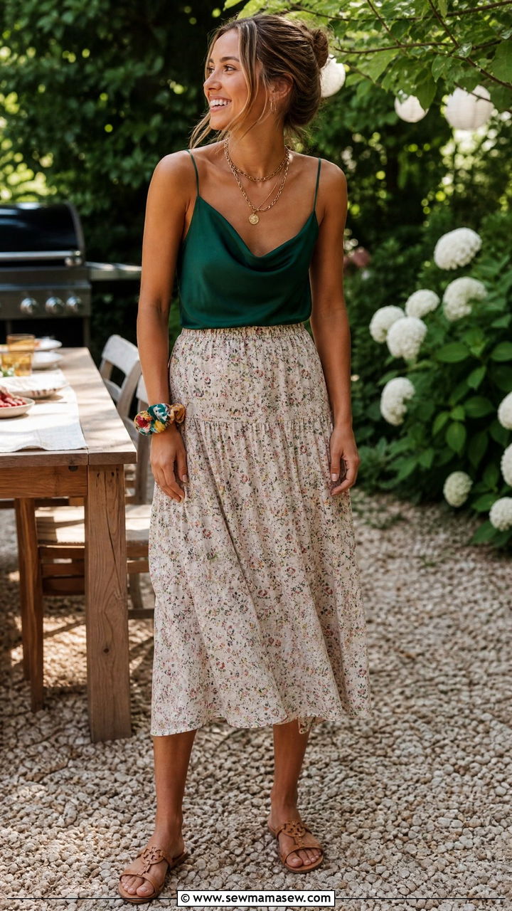 Cami and Easy Skirt - 30 Summer BBQ outfits