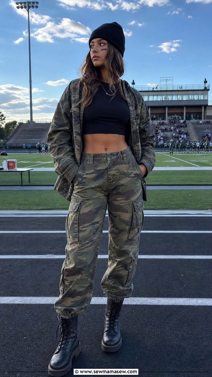 Camo Outfit for Football Game Theme - 25 Gameday outfit ideas high school