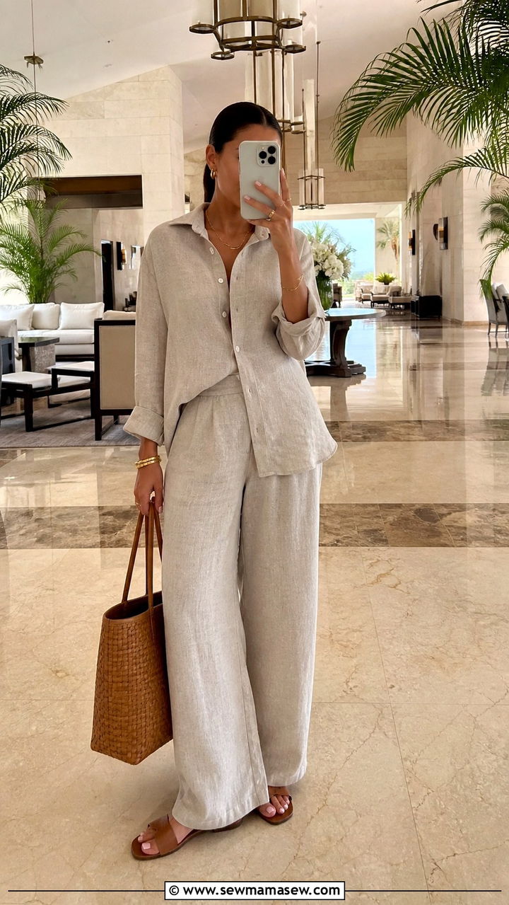 Cancun White Cotton Dress and Woven Bag Outfit - 40 What to wear in Cancun