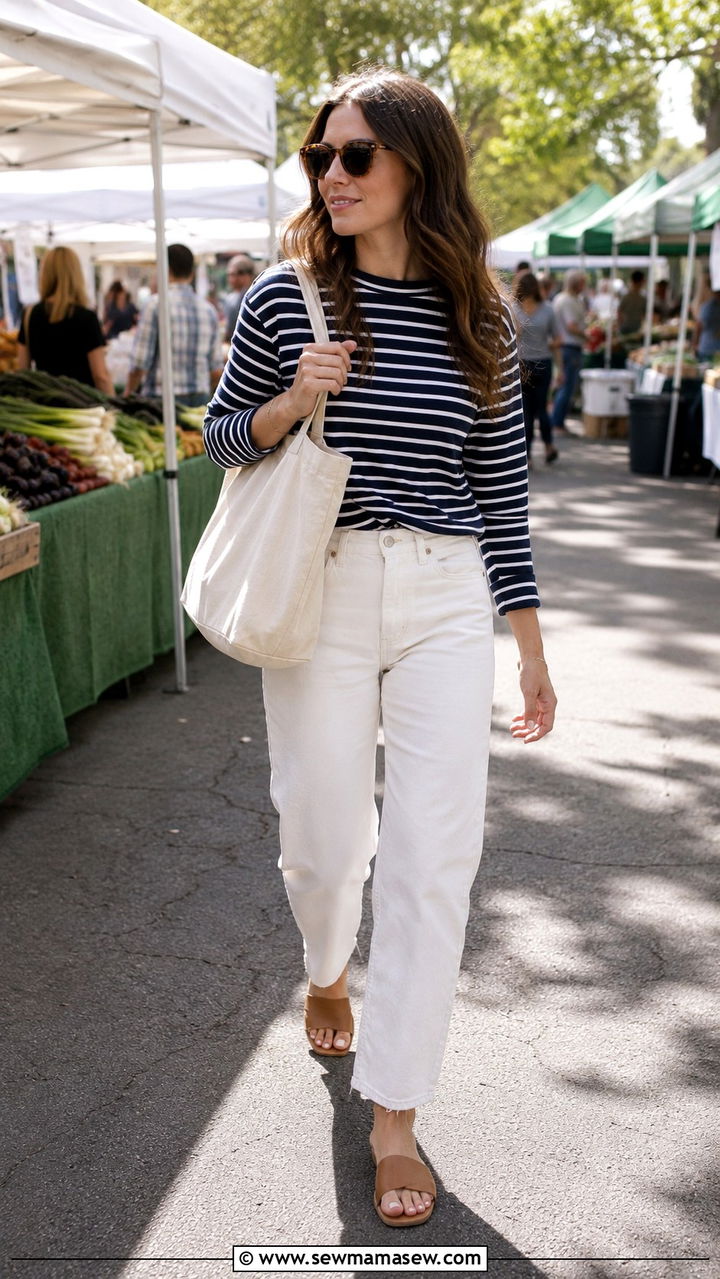 Canvas Tote Bag With White Jeans - 20 Tote bag outfit ideas 2026