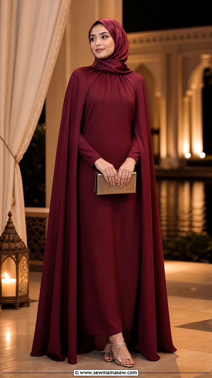 Cape Dress Ramadan Outfit Modest Elegant - 40 Ramadan outfit ideas