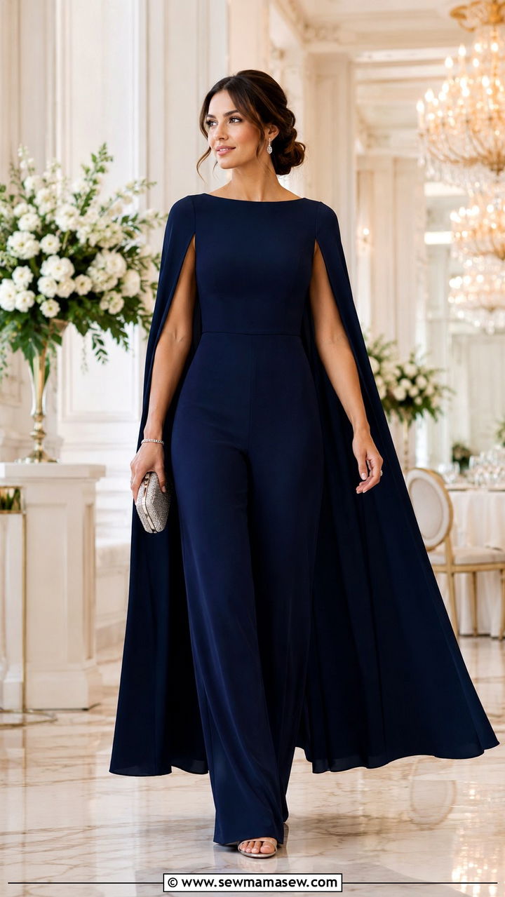 Cape Jumpsuit for a Black Tie Wedding - 30 How to style a jumpsuit for a wedding