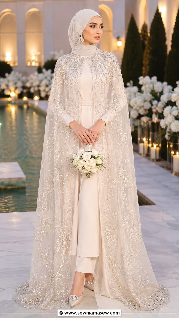 Cape Style Abaya For Nikkah - 20 Modest outfit ideas for Nikkah