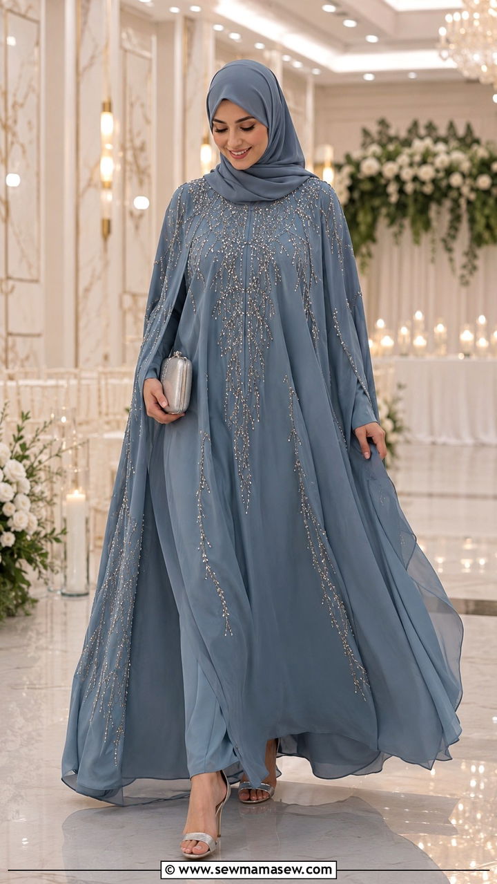 Cape Style Abaya for Nikkah Guest - 25 Wedding guest outfit ideas Nikkah ceremony