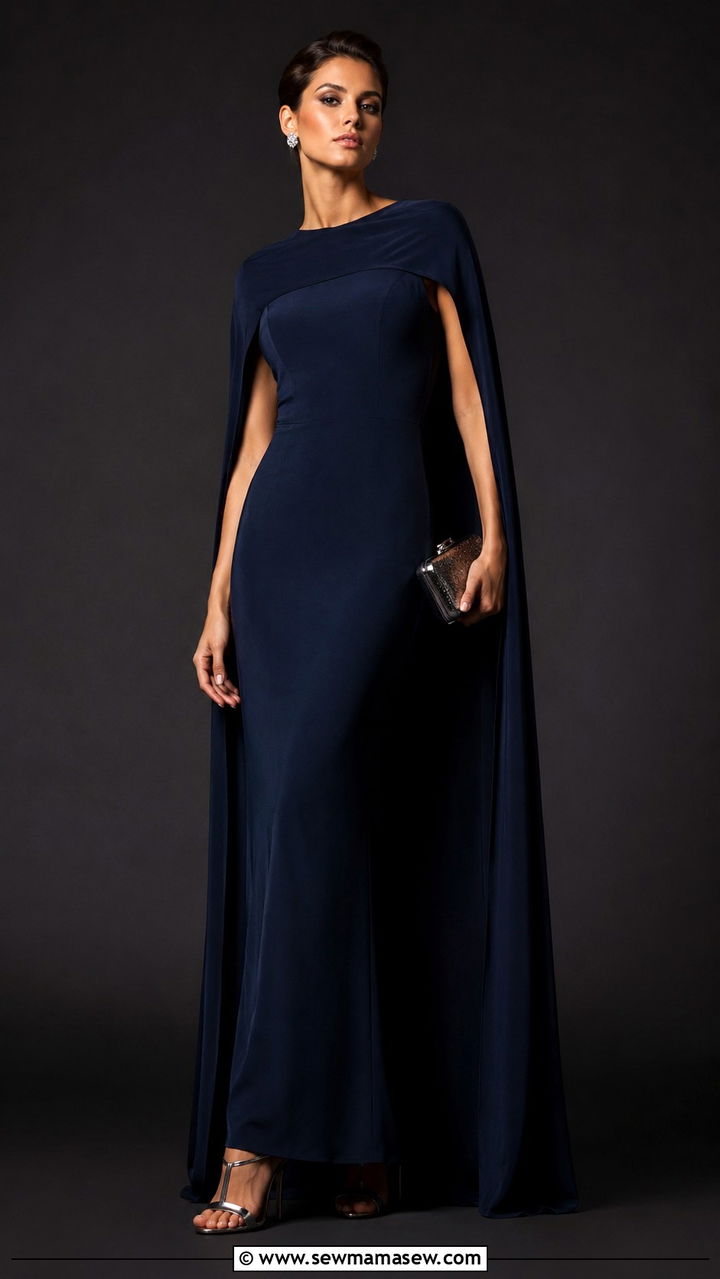 Cape detail maxi dress - 25 Wedding guest outfit ideas tall women
