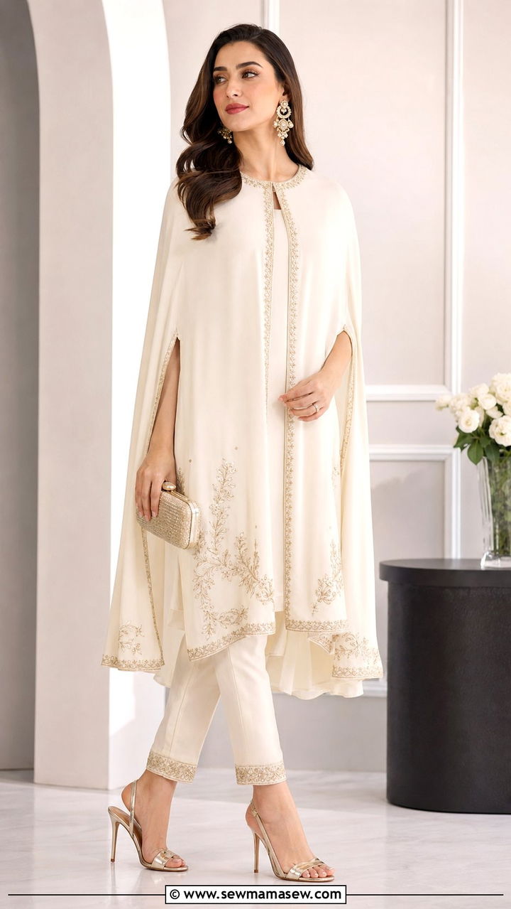 Cape set with trousers - 25 Delhi outfit ideas
