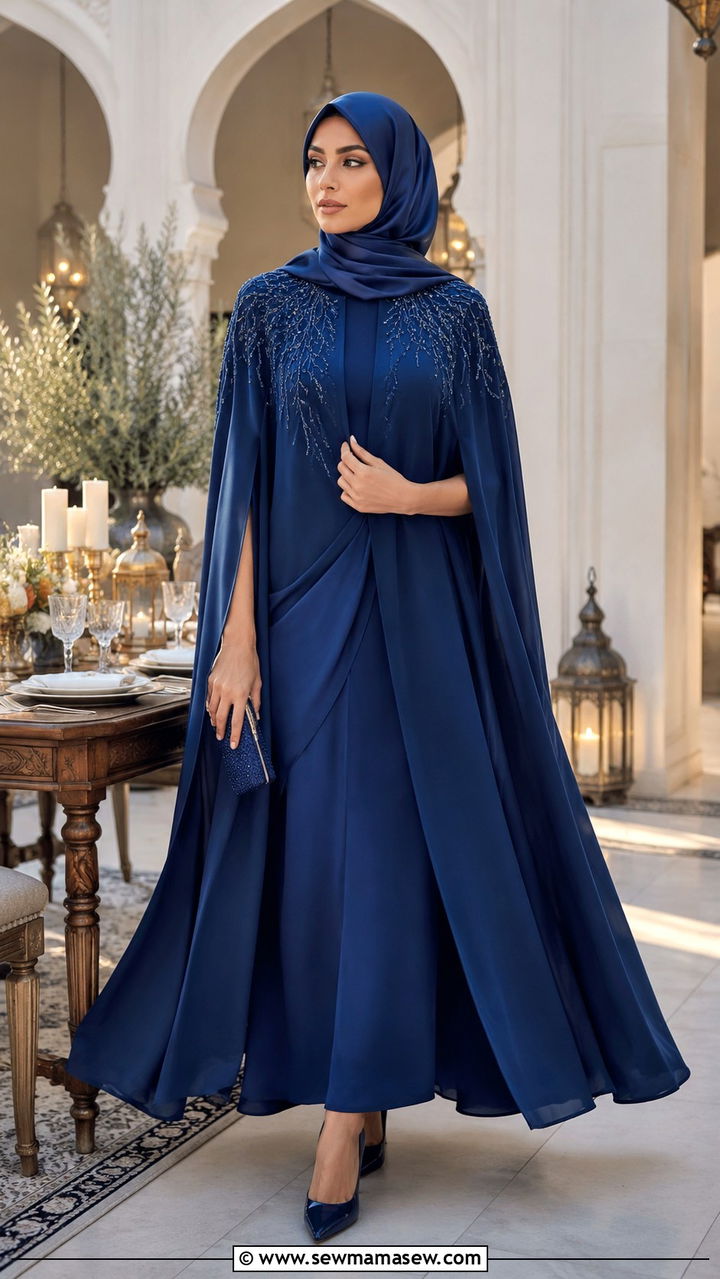 Cape style abaya Ramadan outfit - 30 Modest outfit ideas for Ramadan