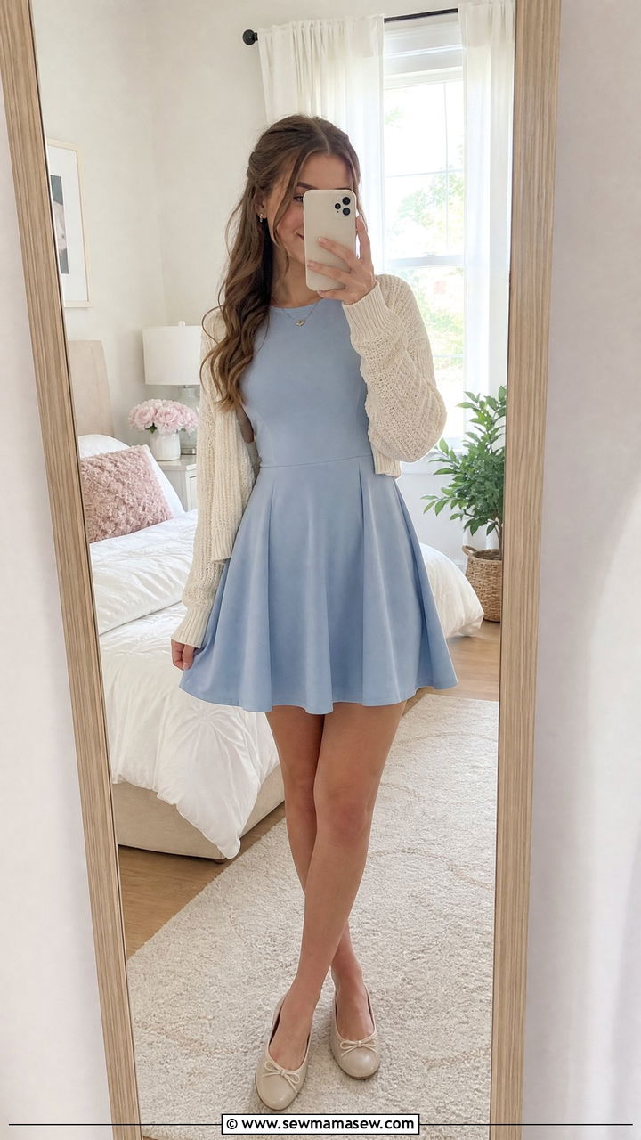 Cardigan And Dress Graduation Outfit - 30 Middle school graduation outfits