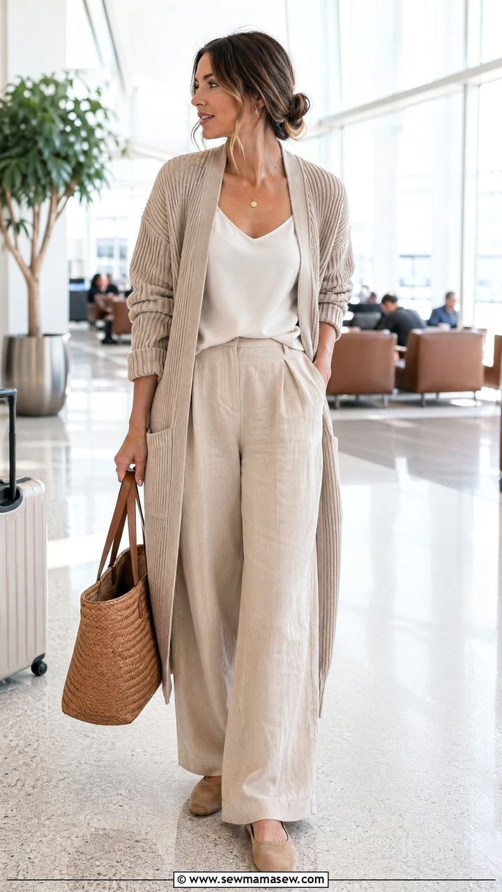 Cardigan And Wide Leg Pants - 35 Designer outfit ideas