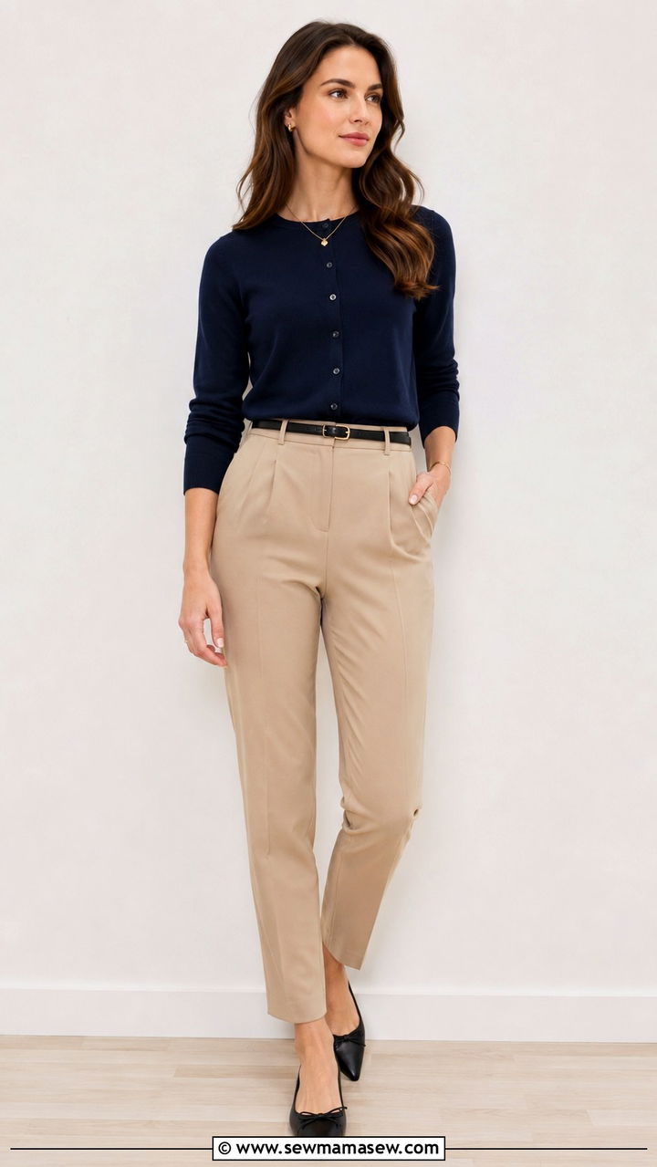 Cardigan Buttoned Up as a Top - 30 how to style cardigan