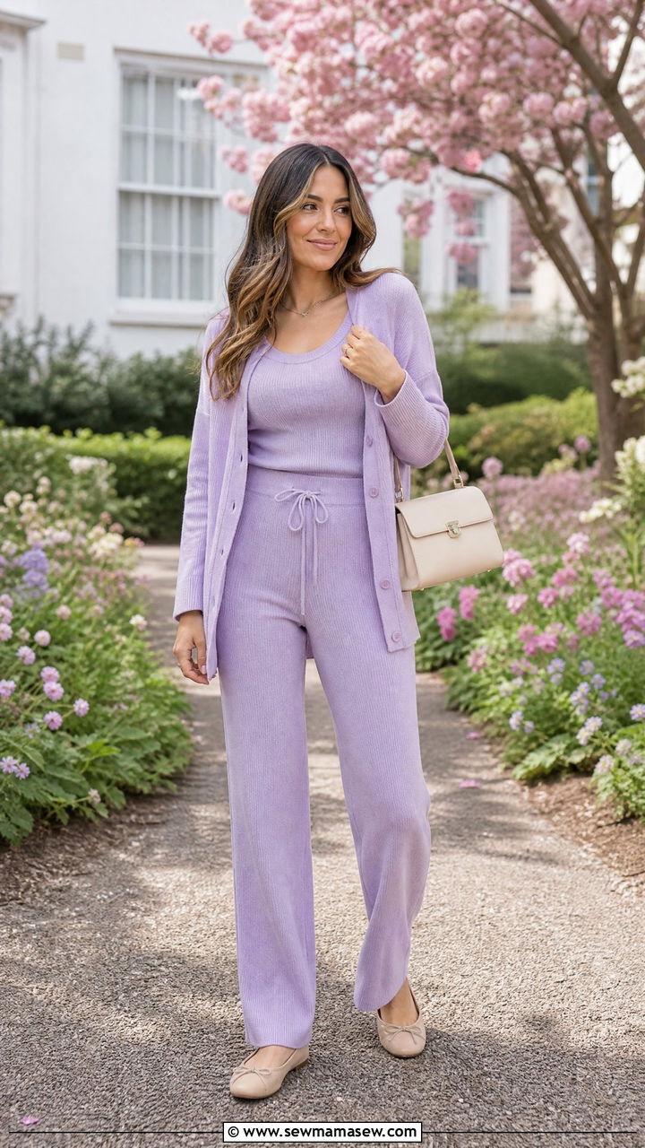 Cardigan and Tank Matching Set - 35 matching set outfits ideas