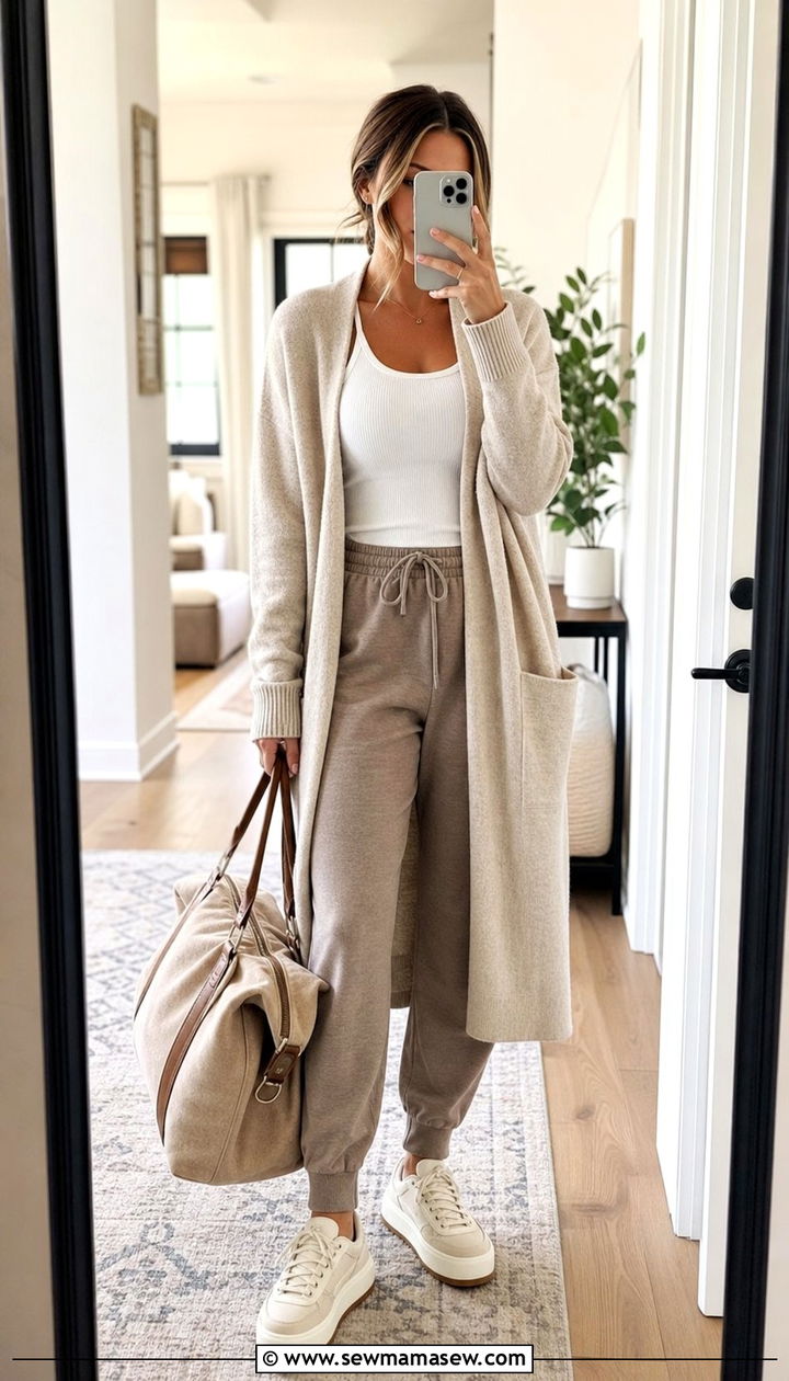 Cardigan and Tank with Joggers Dance Mom - 25 Dance mom outfit ideas